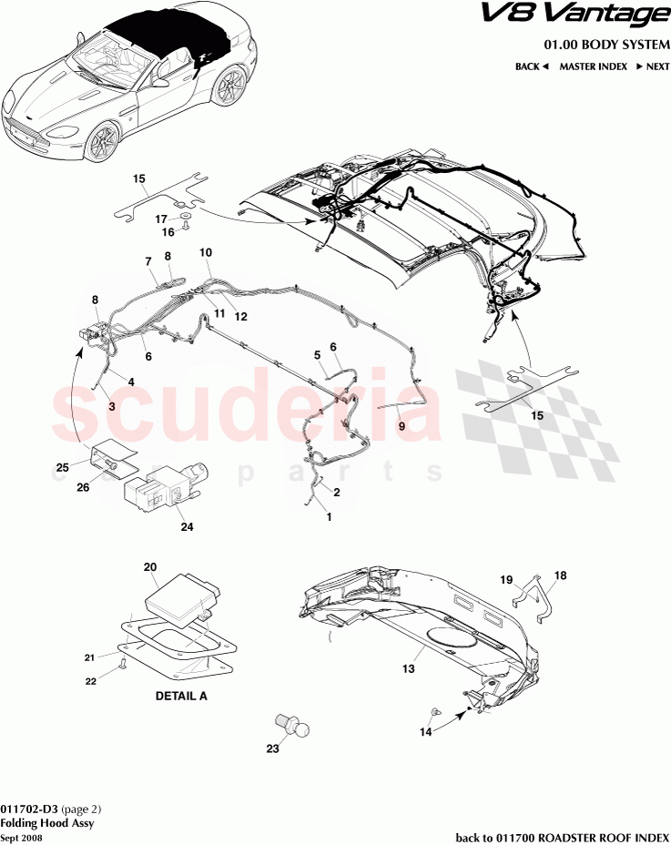 Folding Hood Assembly of Aston Martin Aston Martin V8 Vantage (upto 2016)