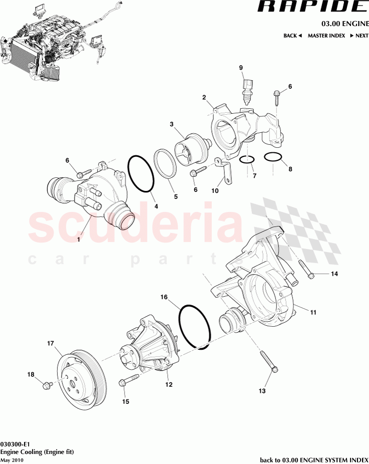 Engine Cooling (Engine Fit) of Aston Martin Aston Martin Rapide