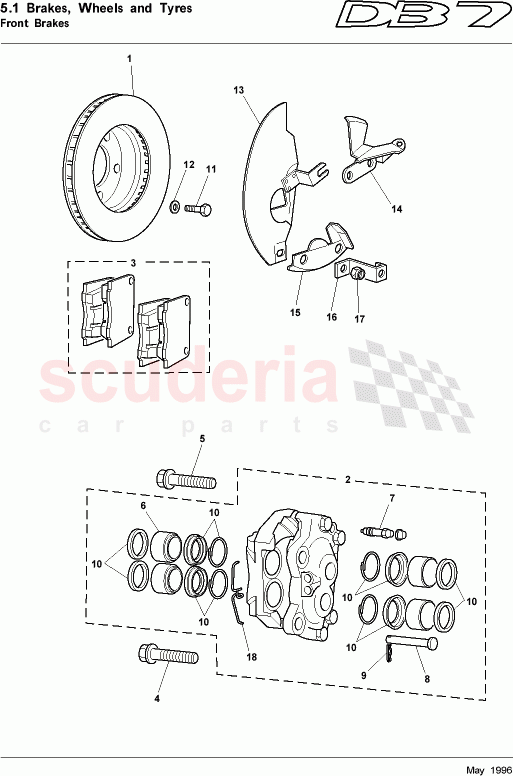 Front Brakes of Aston Martin Aston Martin DB7 (1997)