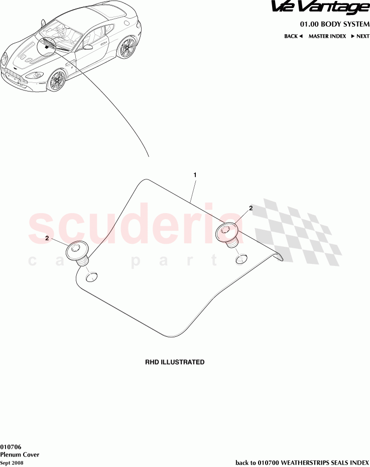 Plenum Cover of Aston Martin Aston Martin V12 Vantage (upto 2016)