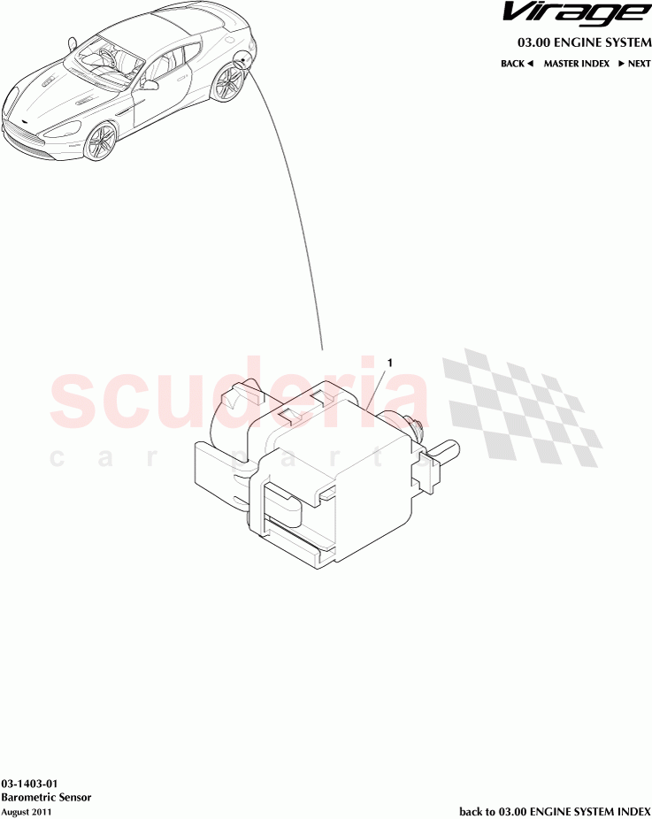 Barometric Sensor of Aston Martin Aston Martin Virage