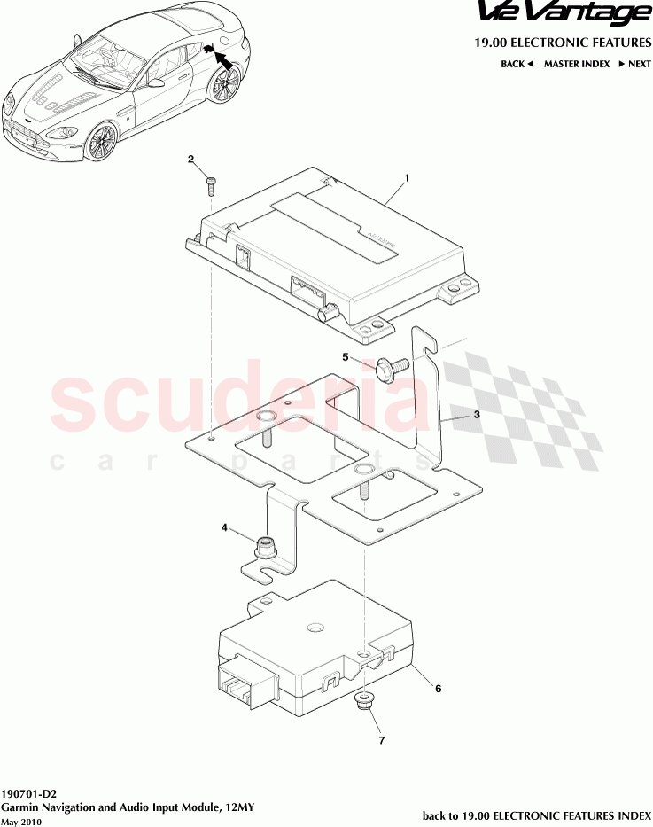 Garmin Navigation and Audio Input Module (2012) of Aston Martin Aston Martin V12 Vantage (upto 2016)