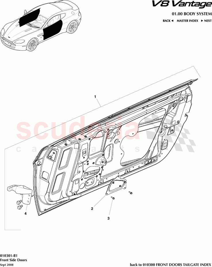 Front Side Doors of Aston Martin Aston Martin V8 Vantage (upto 2016)