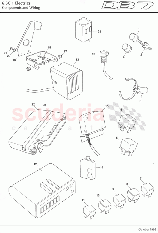 Components and Wiring 7 of Aston Martin Aston Martin DB7 (1995)