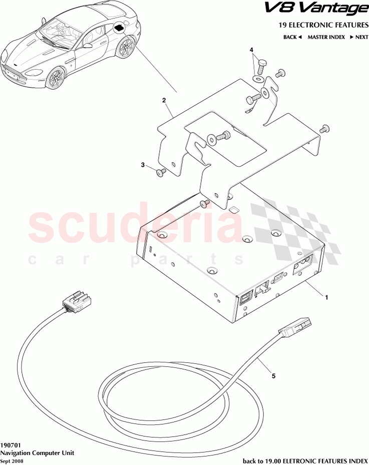 Navigation Computer Unit of Aston Martin Aston Martin V8 Vantage (upto 2016)