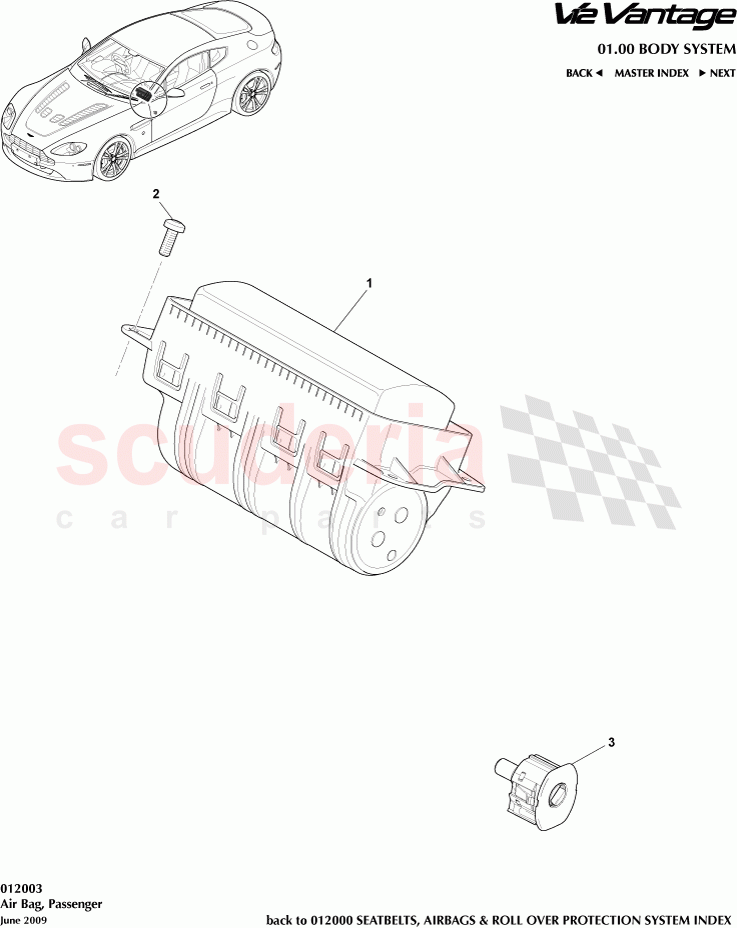 Passenger Airbag of Aston Martin Aston Martin V12 Vantage (upto 2016)