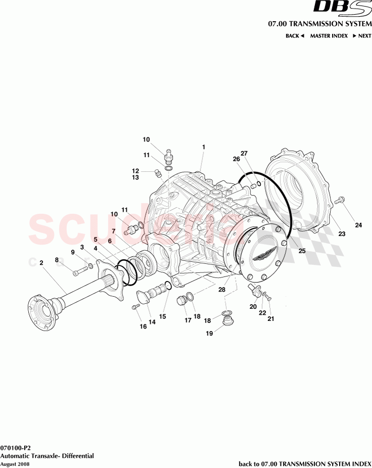 Automatic Transaxle (Differential) of Aston Martin Aston Martin DBS V12