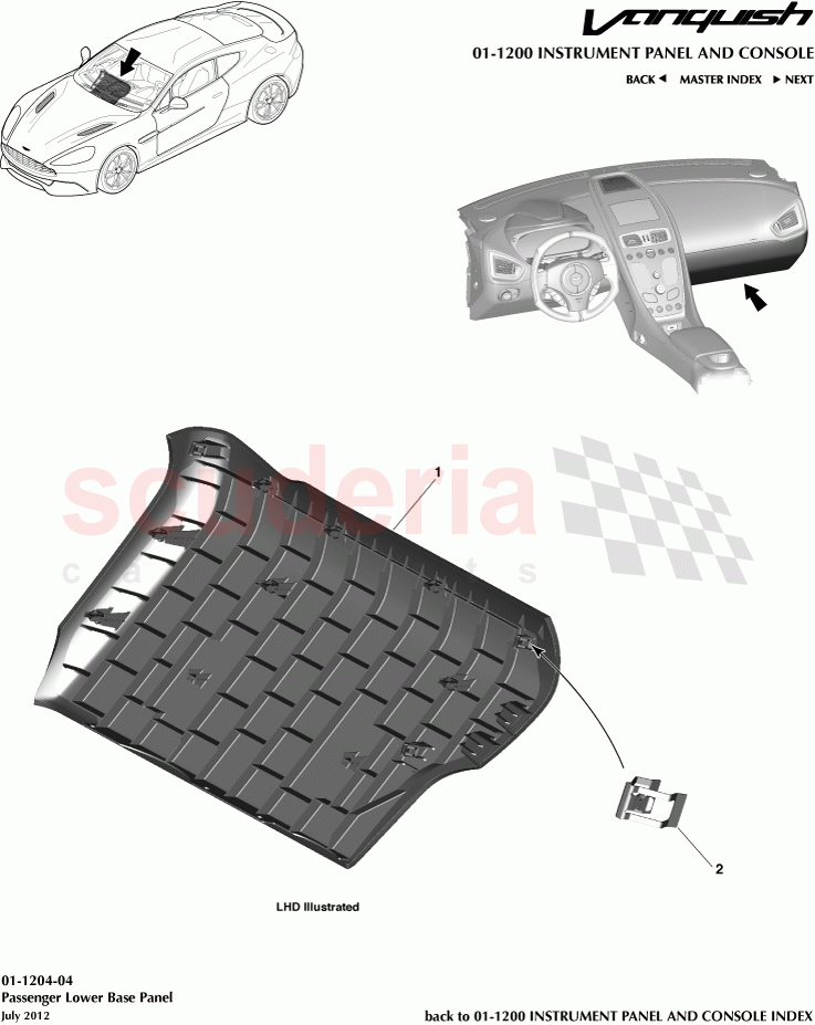 Passenger Lower Base Panel of Aston Martin Aston Martin Vanquish (2012+)