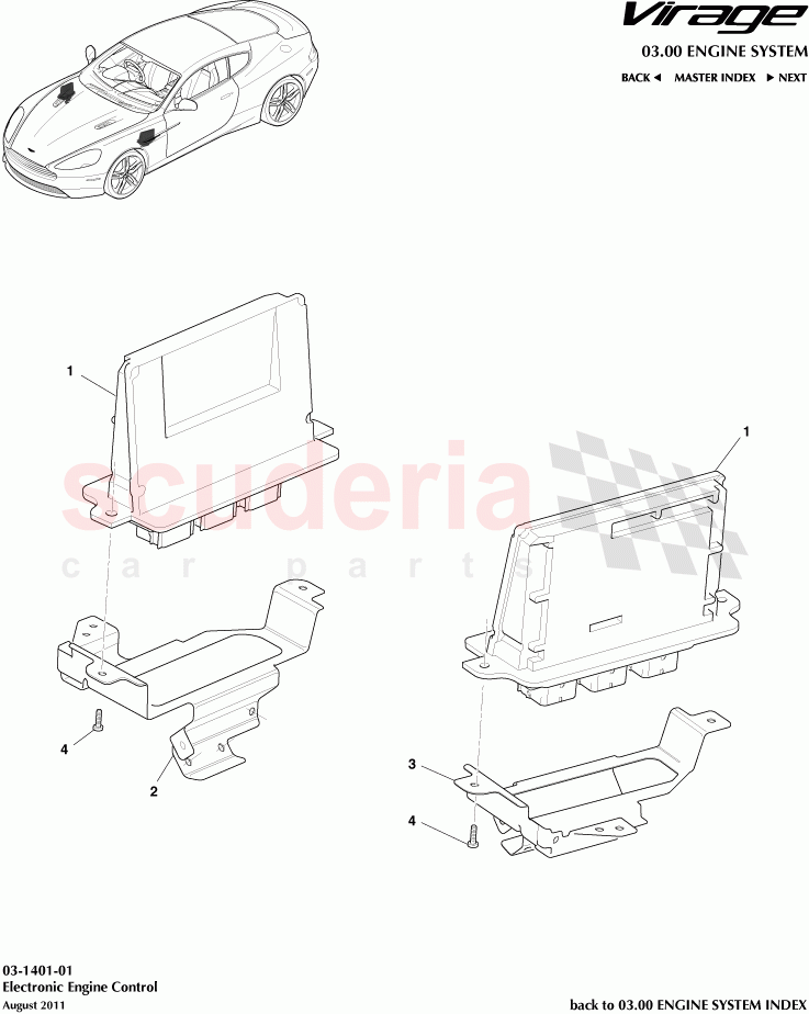 Electronic Engine Control of Aston Martin Aston Martin Virage