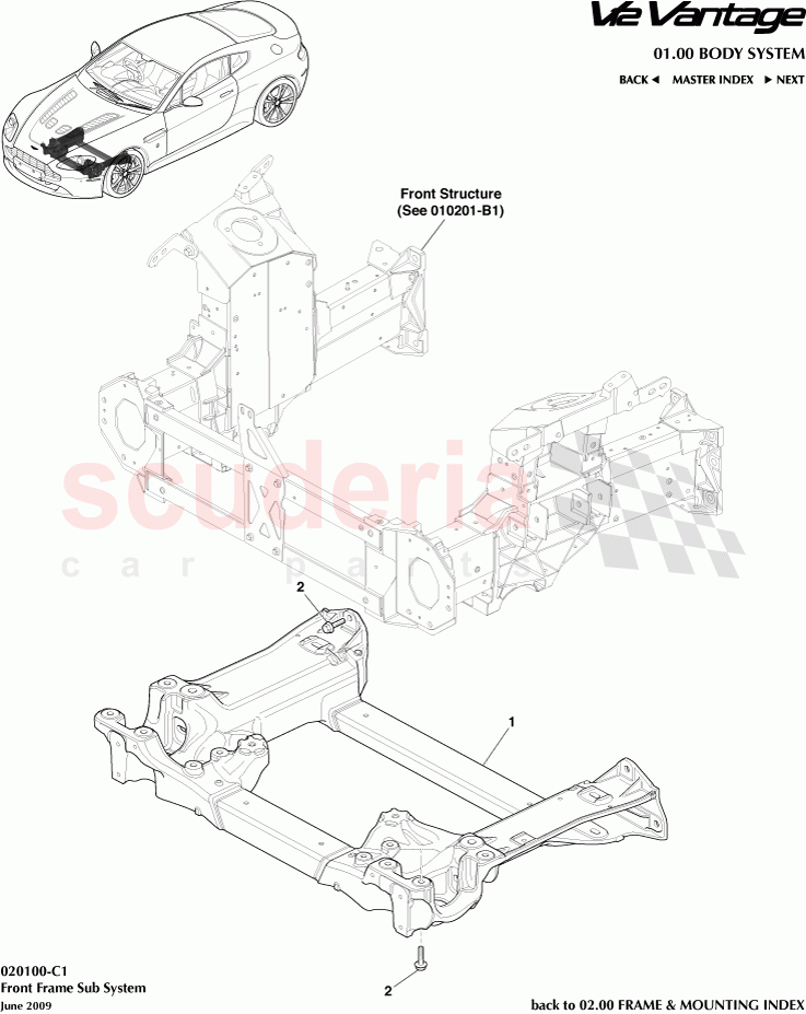 Front Frame Sub System of Aston Martin Aston Martin V12 Vantage (upto 2016)