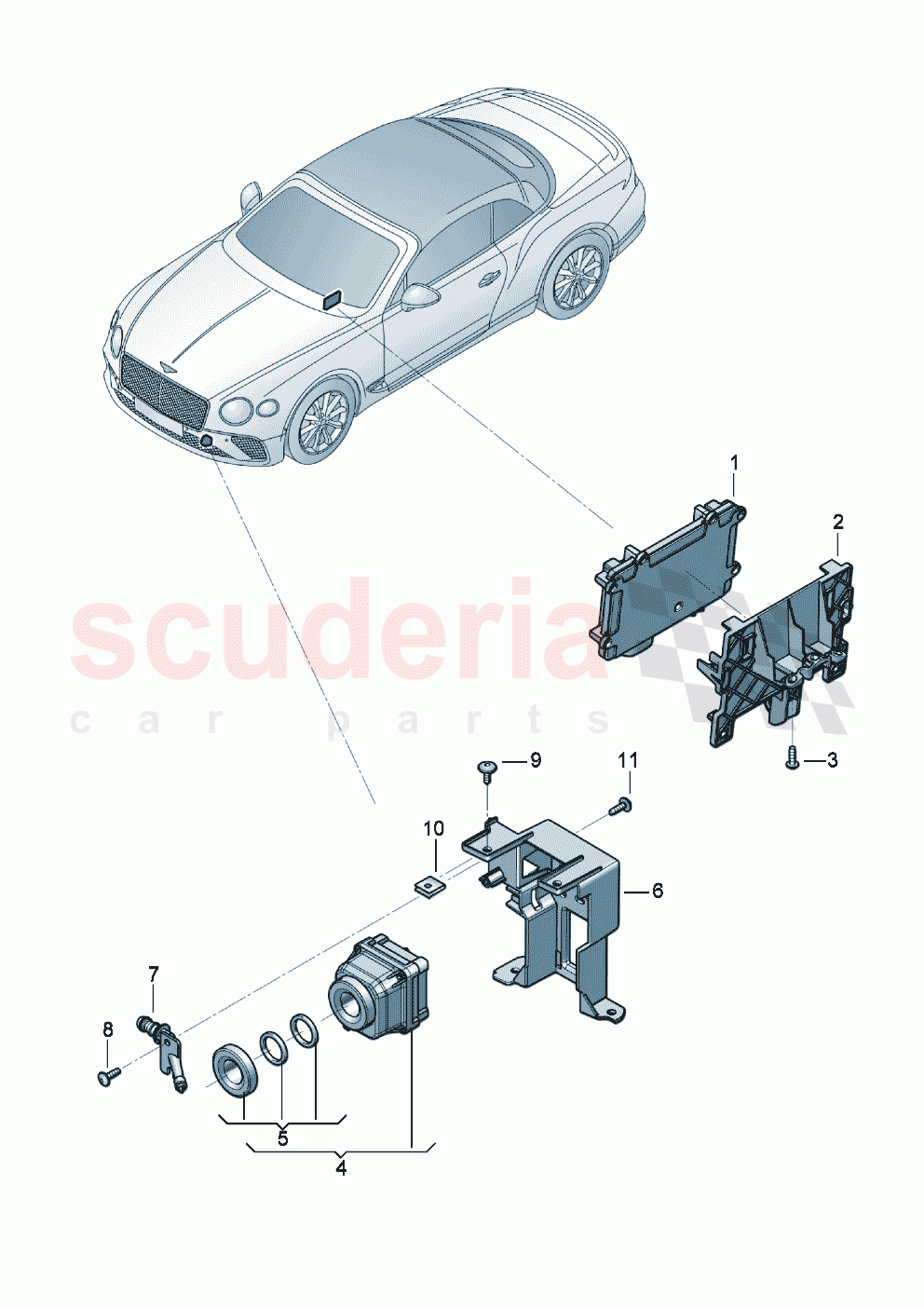 Camera for night-vision system of Bentley Bentley New Continental Convertible (2019-2024)
