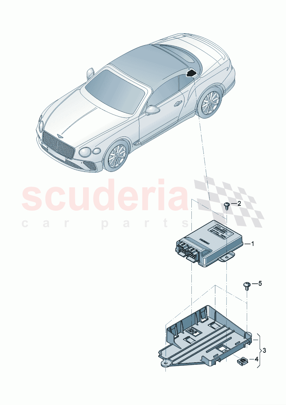 Control unit for differential lock of Bentley Bentley New Continental Convertible (2019-2024)