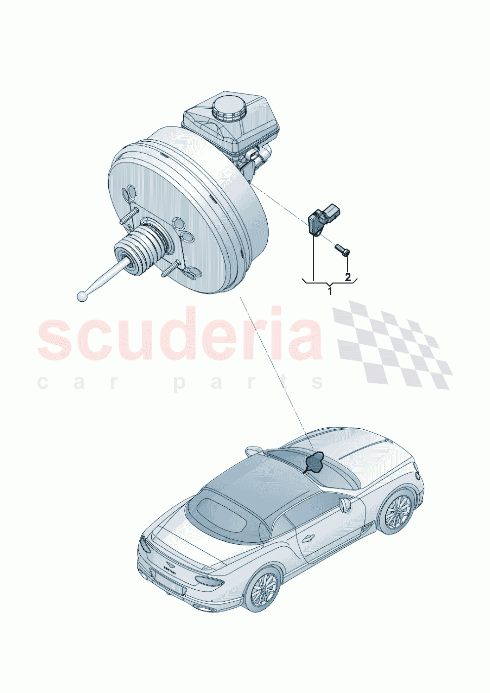switches at pedal cluster of Bentley Bentley New Continental Convertible (2019-2024)
