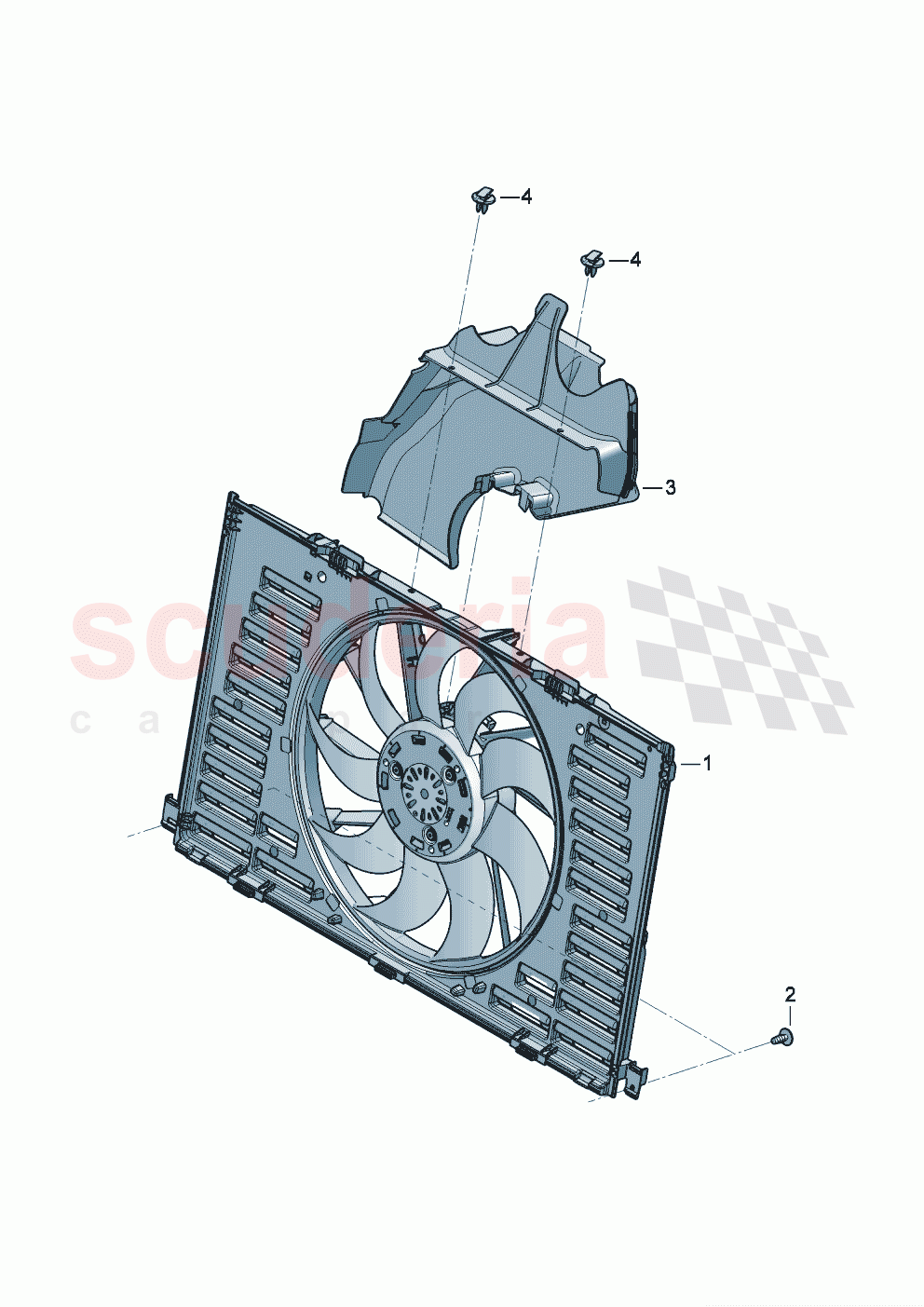 Radiator fan with fan ring of Bentley Bentley New Continental Convertible (2019-2024)