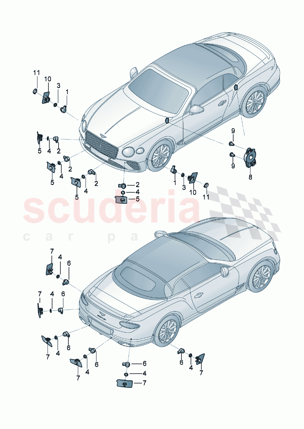 Parking aid of Bentley Bentley New Continental Convertible (2019-2024)