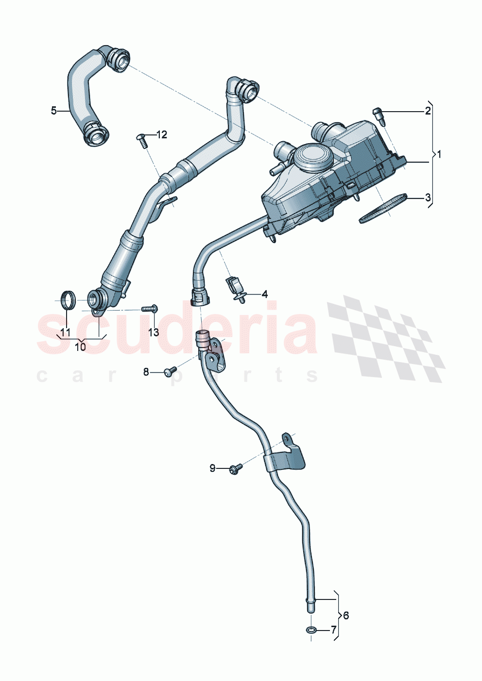 Crankcase housing ventilation D >> - MJ 2019 of Bentley Bentley New Continental Convertible (2019-2024)
