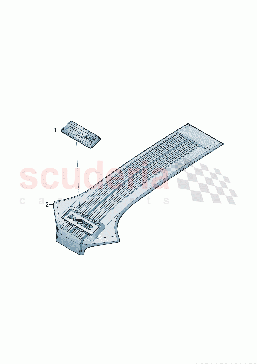 Bentley badge Engine cover of Bentley Bentley New Continental Convertible (2019-2024)