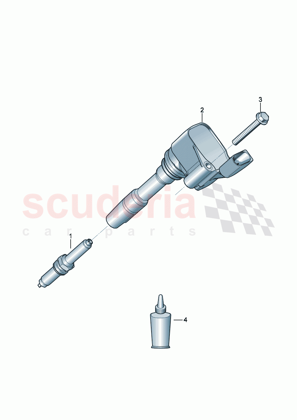 ignition coil with spark plug connector Spark plug of Bentley Bentley New Continental Convertible (2019-2024)