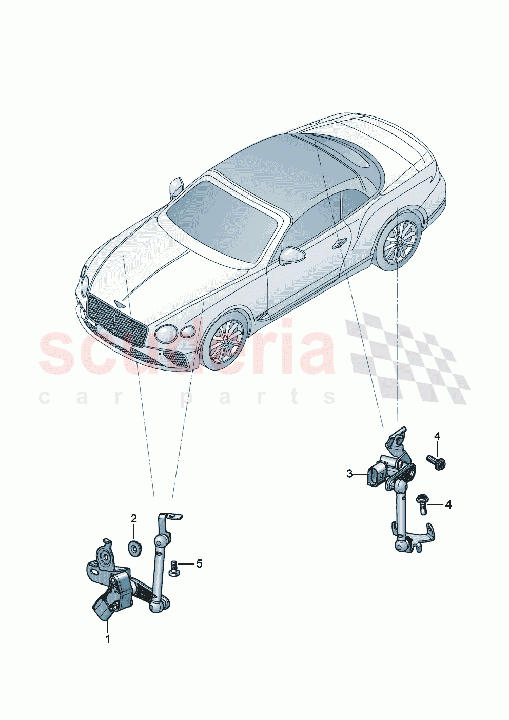 Sensor for headlight range control F 3S-K-074 635>> F ZG-K-074 635>> of Bentley Bentley New Continental Convertible (2019-2024)