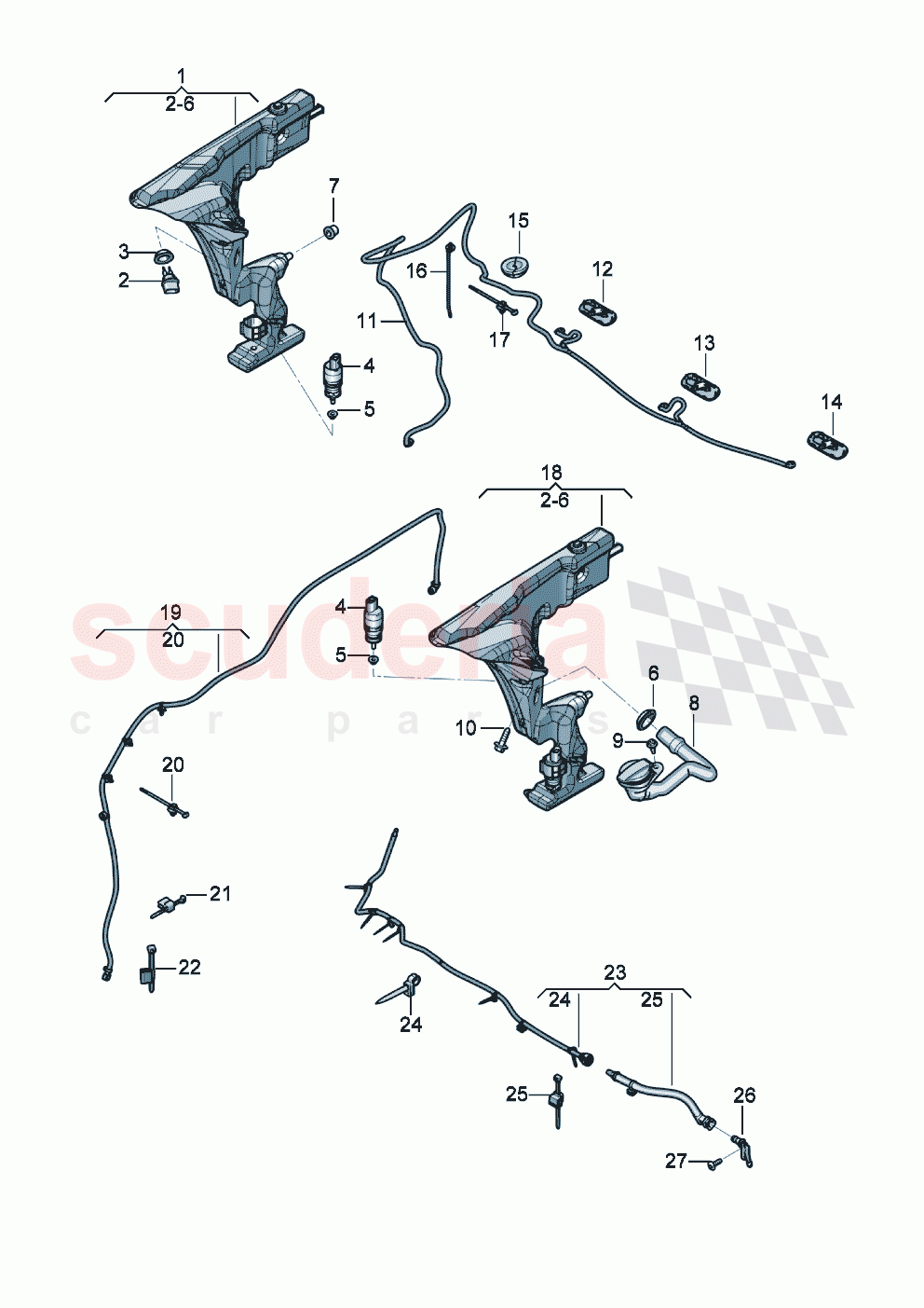 Windscreen washer system of Bentley Bentley New Continental Convertible (2019-2024)