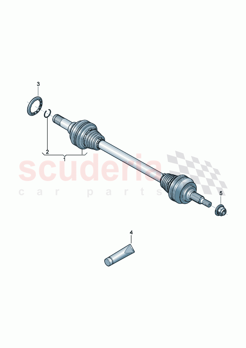 Drive shaft for models with limited slip differential of Bentley Bentley New Continental Convertible (2019-2024)
