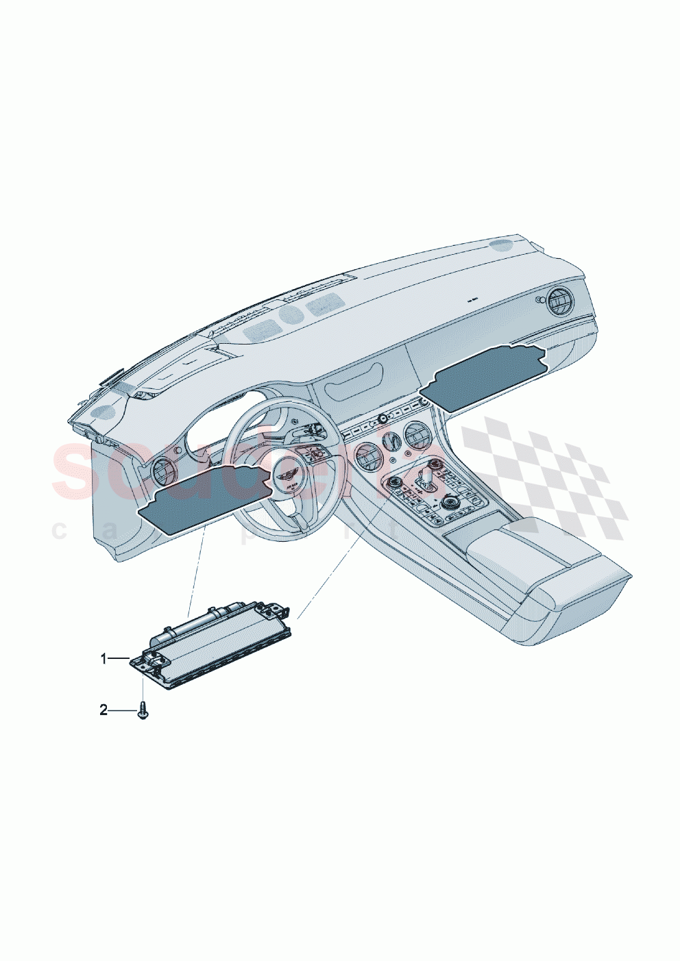 Knee airbag unit of Bentley Bentley New Continental GT (2019-2024)