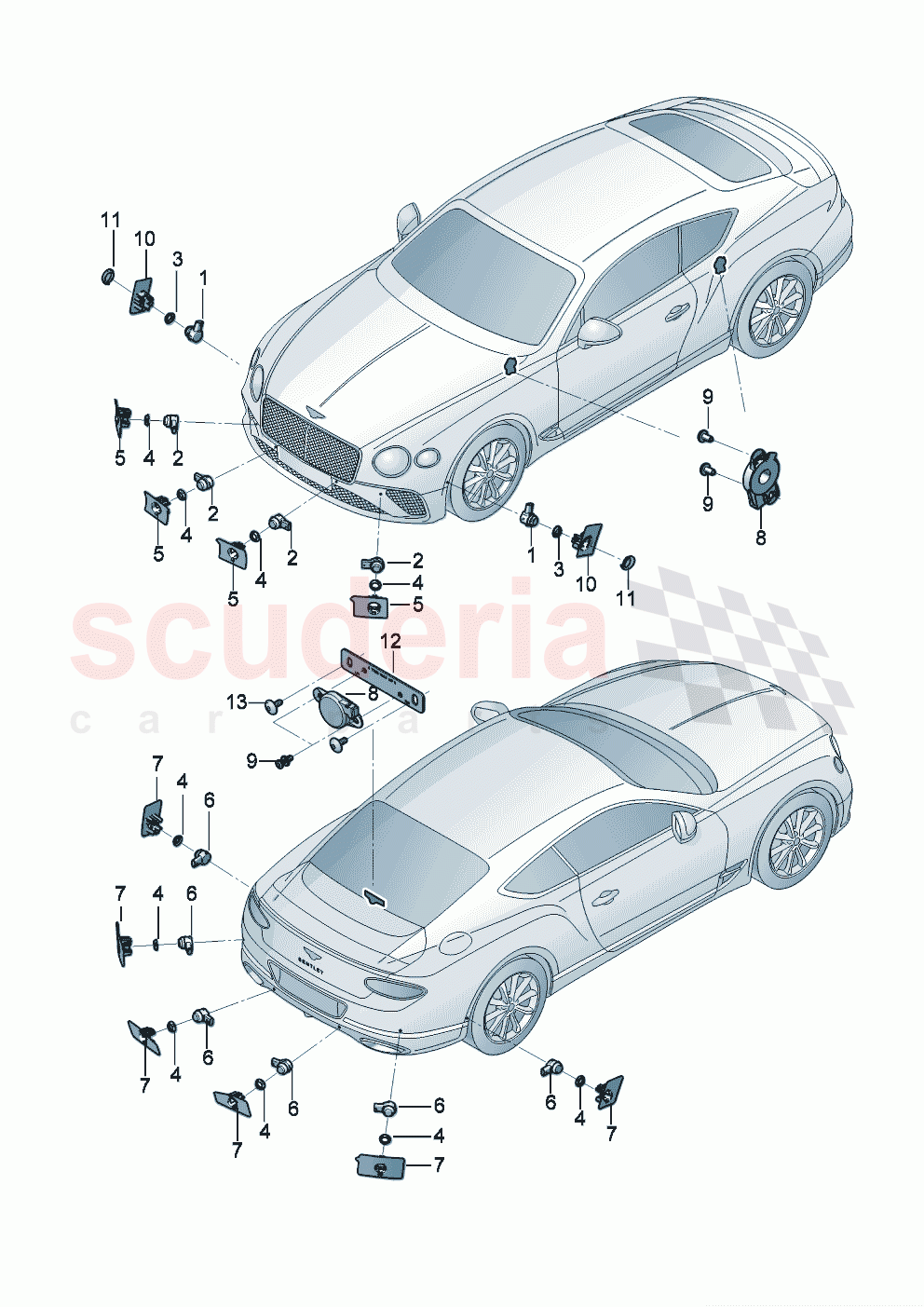 Parking aid of Bentley Bentley New Continental GT (2019-2024)