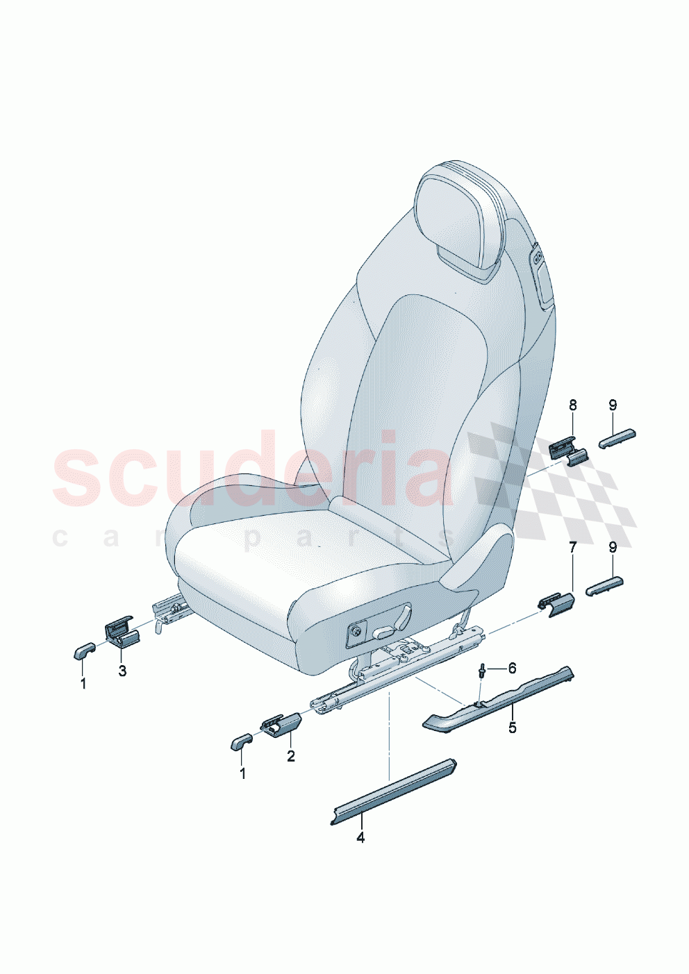 Cover for guide rail of Bentley Bentley New Continental GT (2019-2024)