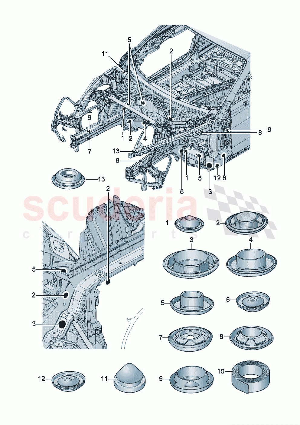 Bungs Bodywork front part of Bentley Bentley New Flying Spur (2020-2024)
