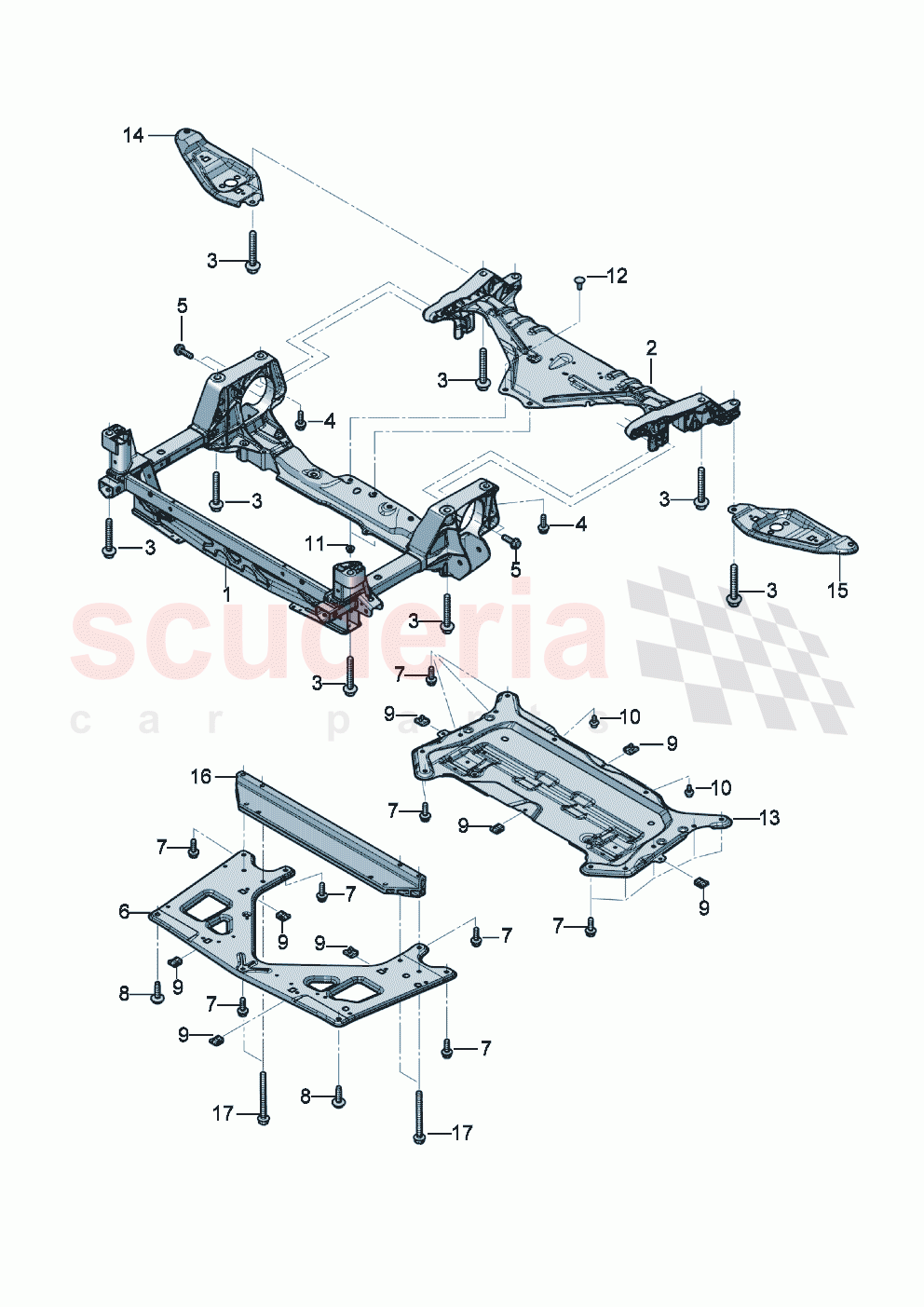 Support frame of Bentley Bentley New Flying Spur (2020-2024)