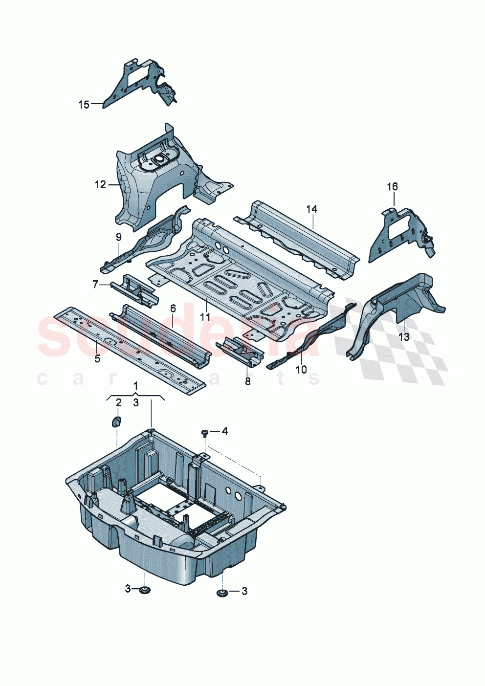 Luggage compartment floor of Bentley Bentley New Flying Spur (2020-2024)