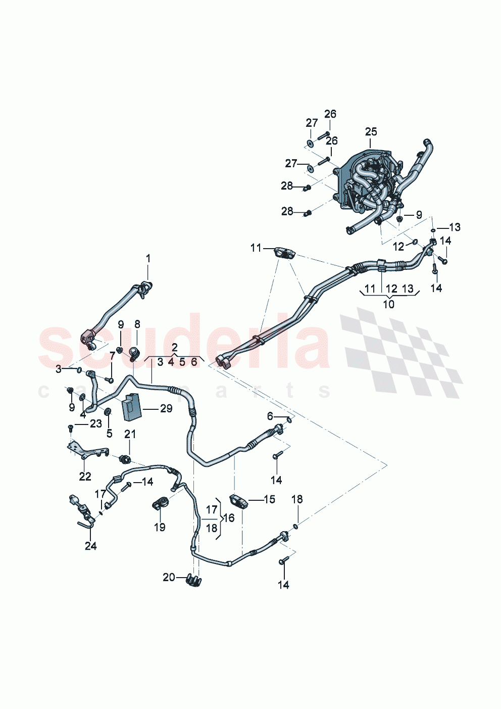 refrigerant circuit Cooling unit for high-voltage battery of Bentley Bentley New Continental Convertible (2025-2026)