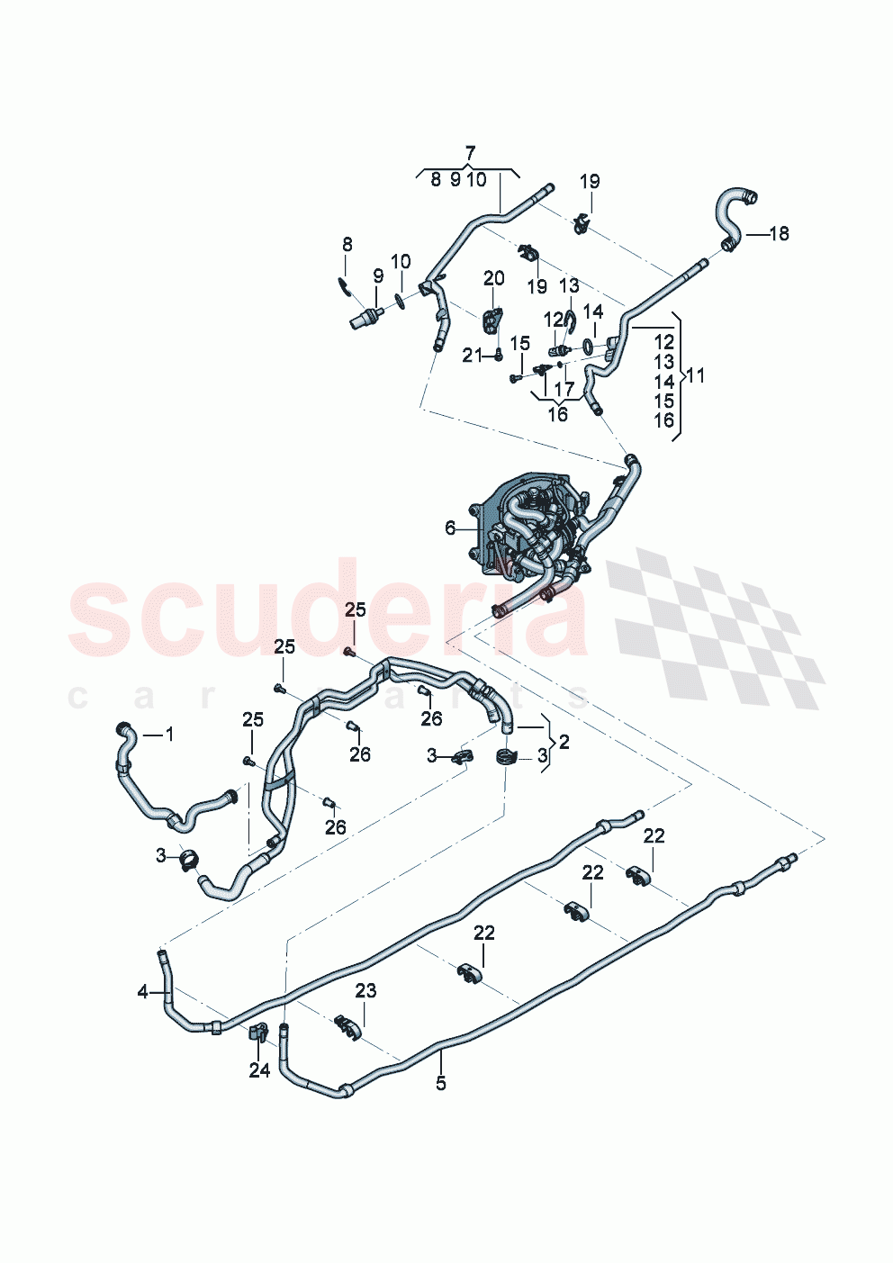 Coolant cooling system For vehicles with hybrid drive Engine bay Underbody of Bentley Bentley New Continental Convertible (2025-2026)