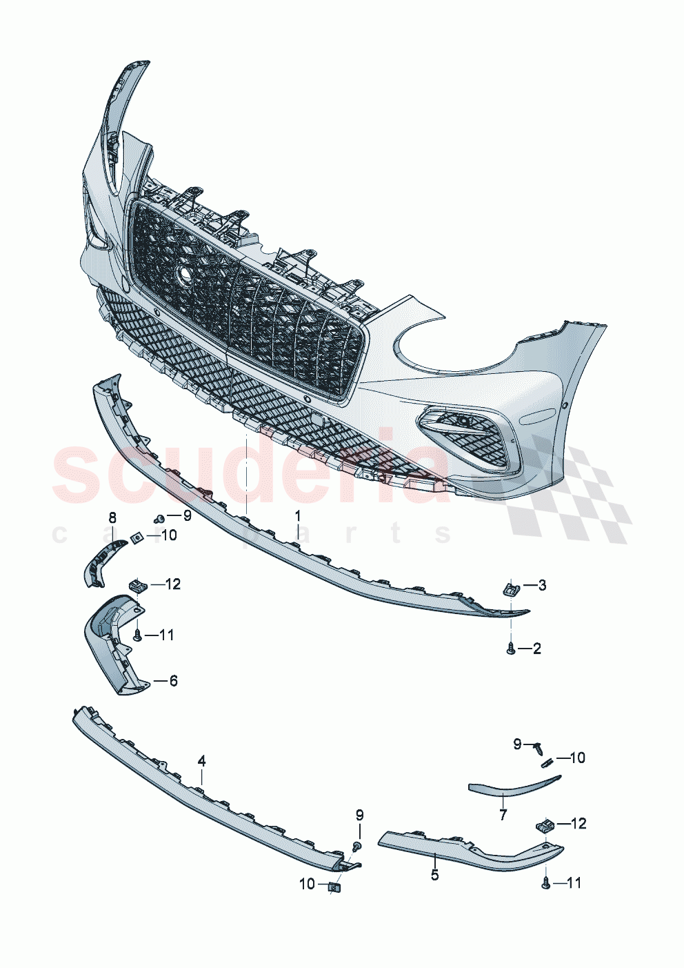 Front spoiler of Bentley Bentley New Continental Convertible (2025-2026)