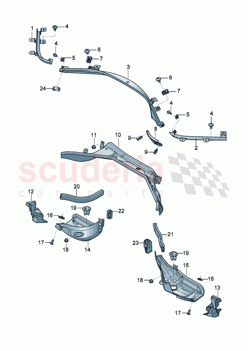 water box Firewall of Bentley Bentley New Continental Convertible (2025-2026)