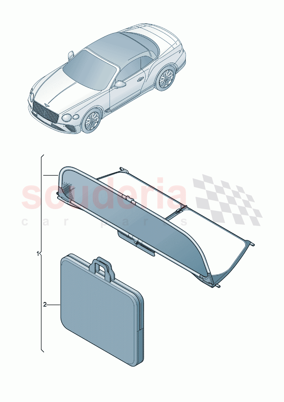 windbreak with bag of Bentley Bentley New Continental Convertible (2025-2026)