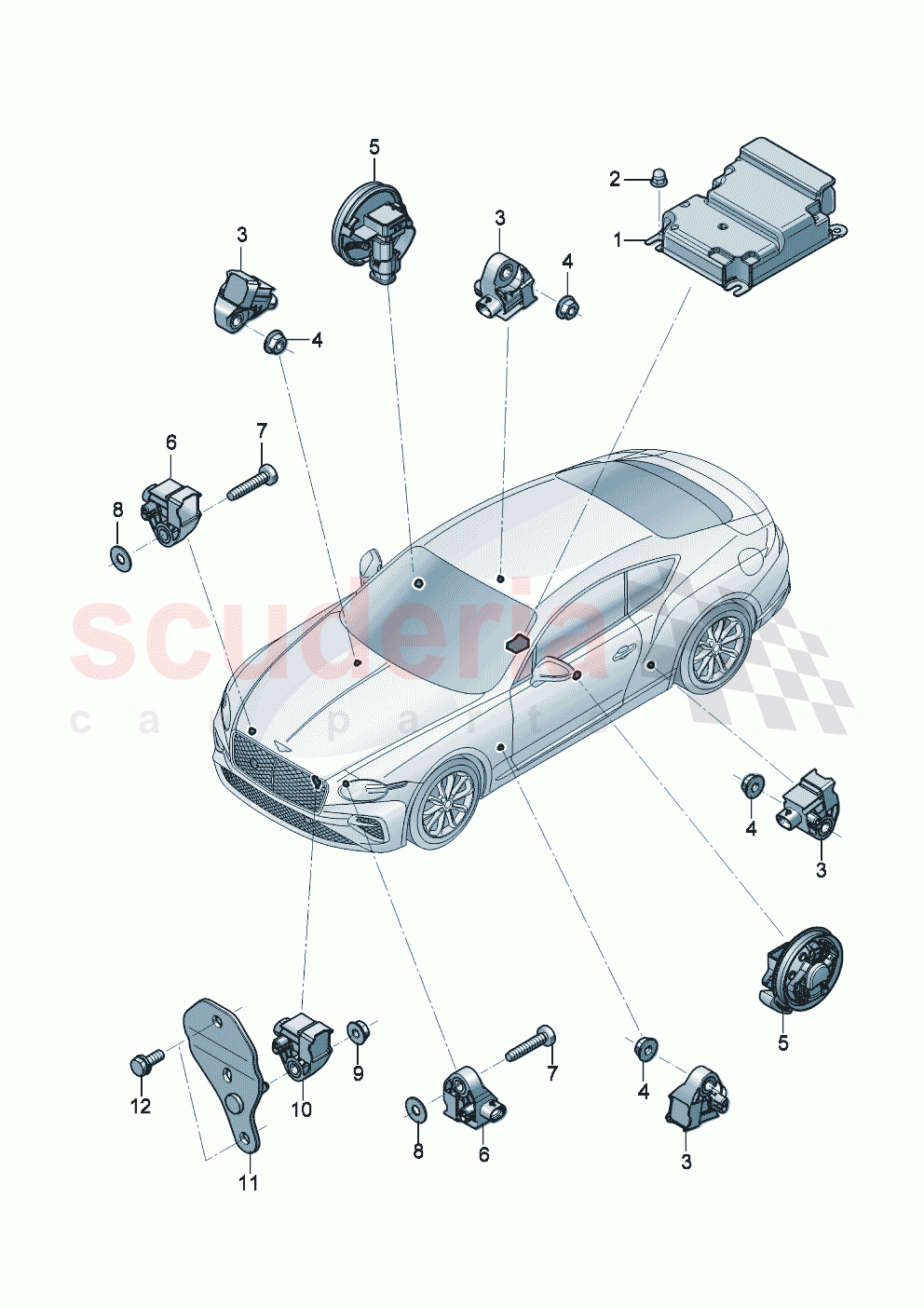 electrical parts for airbag of Bentley Bentley New Continental GT (2025-2026)
