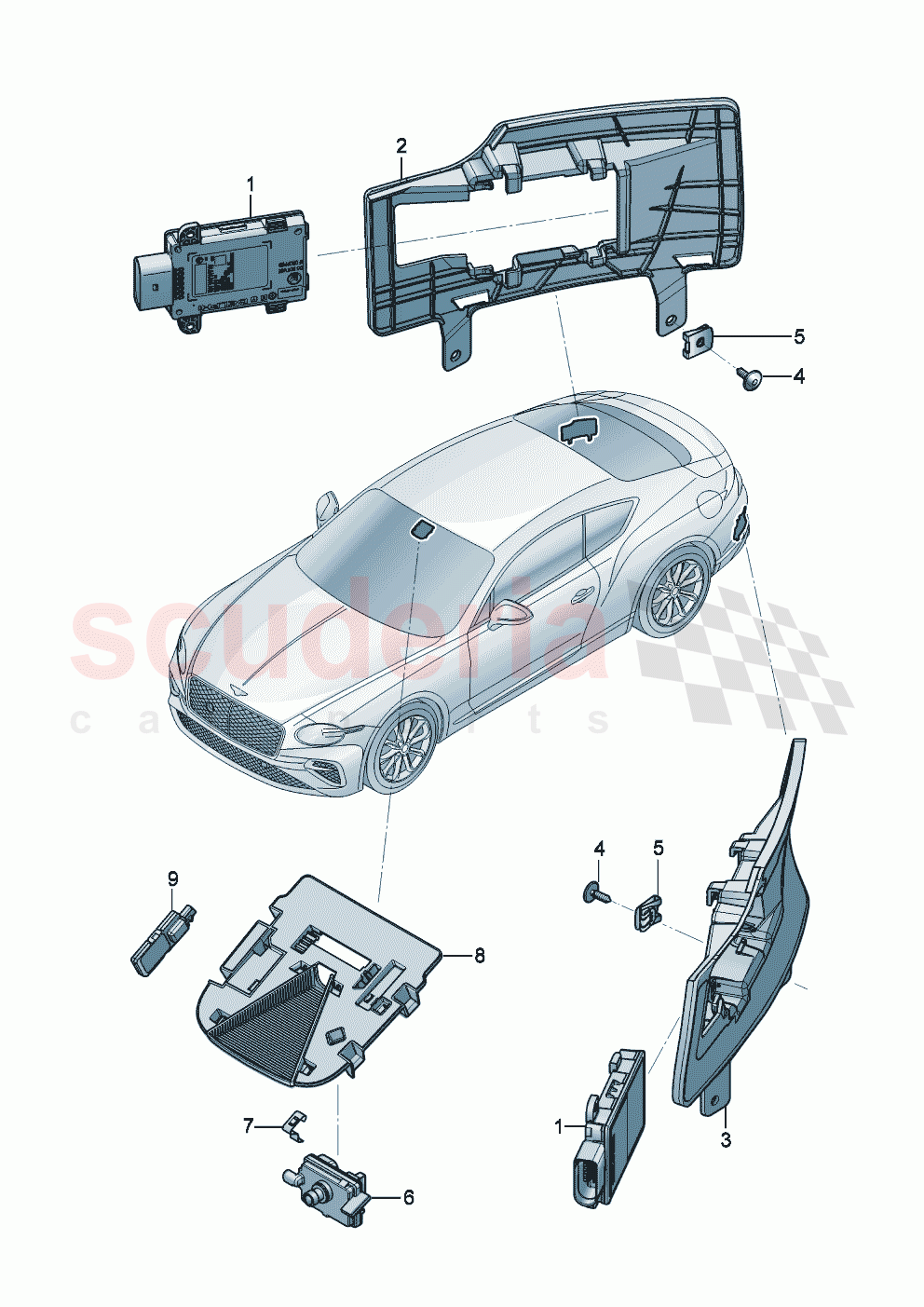 Control unit for lane change assist of Bentley Bentley New Continental GT (2025-2026)