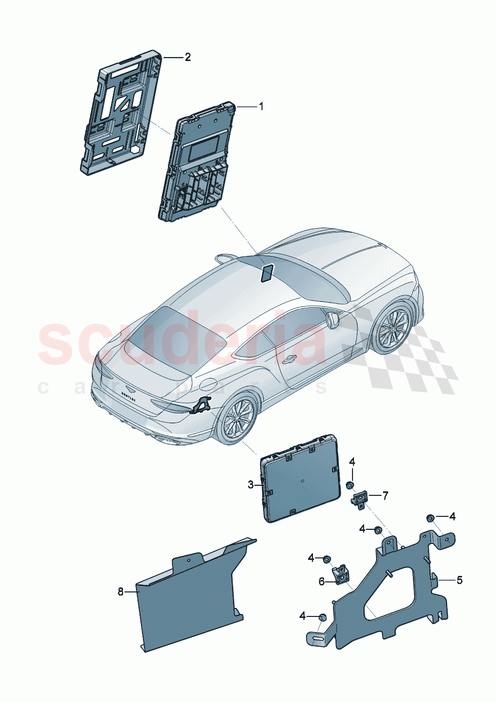 Central control unit for convenience system of Bentley Bentley New Continental GT (2025-2026)