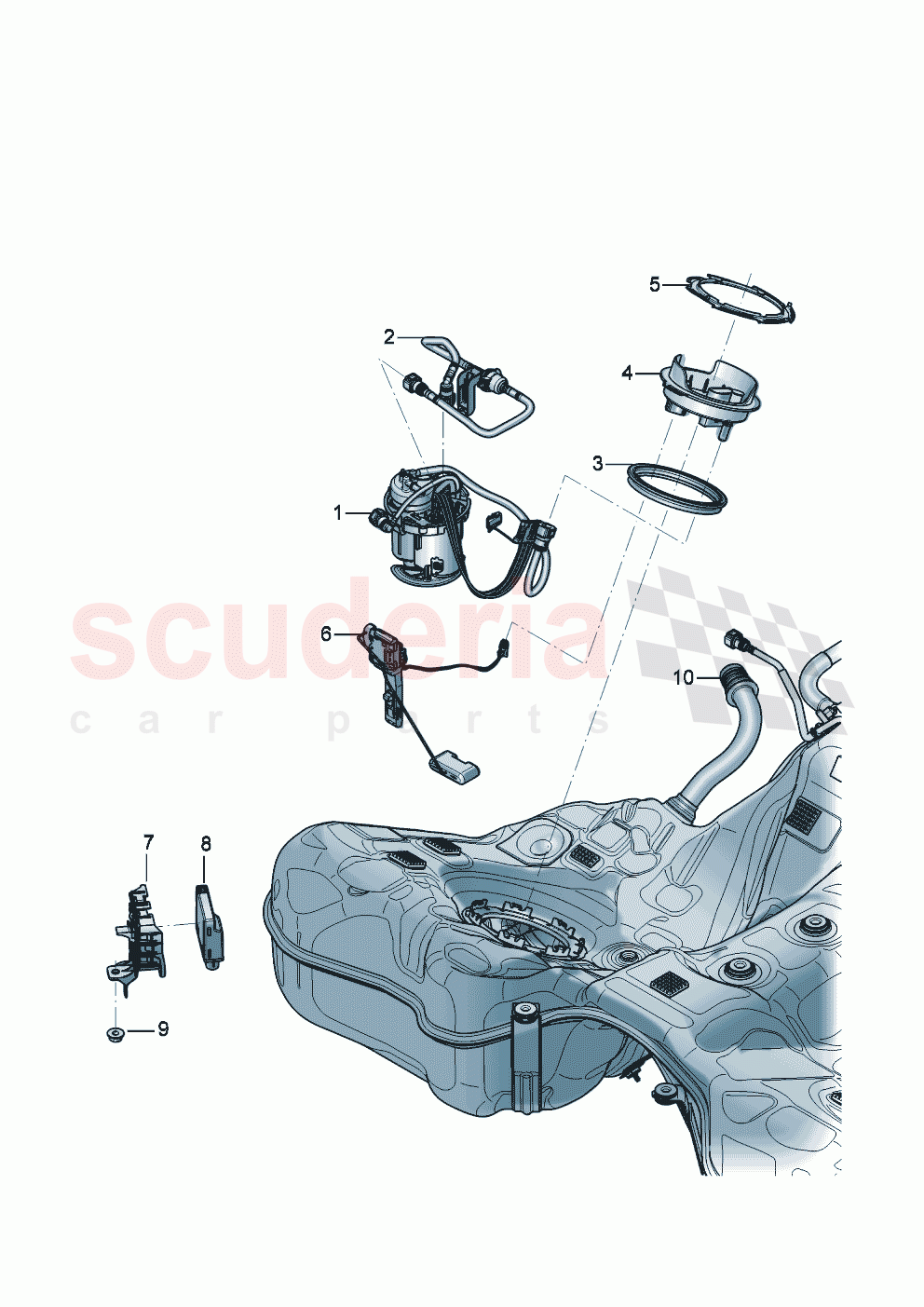 Fuel delivery module with fuel filter Control unit for fuel pump of Bentley Bentley New Continental GT (2025-2026)