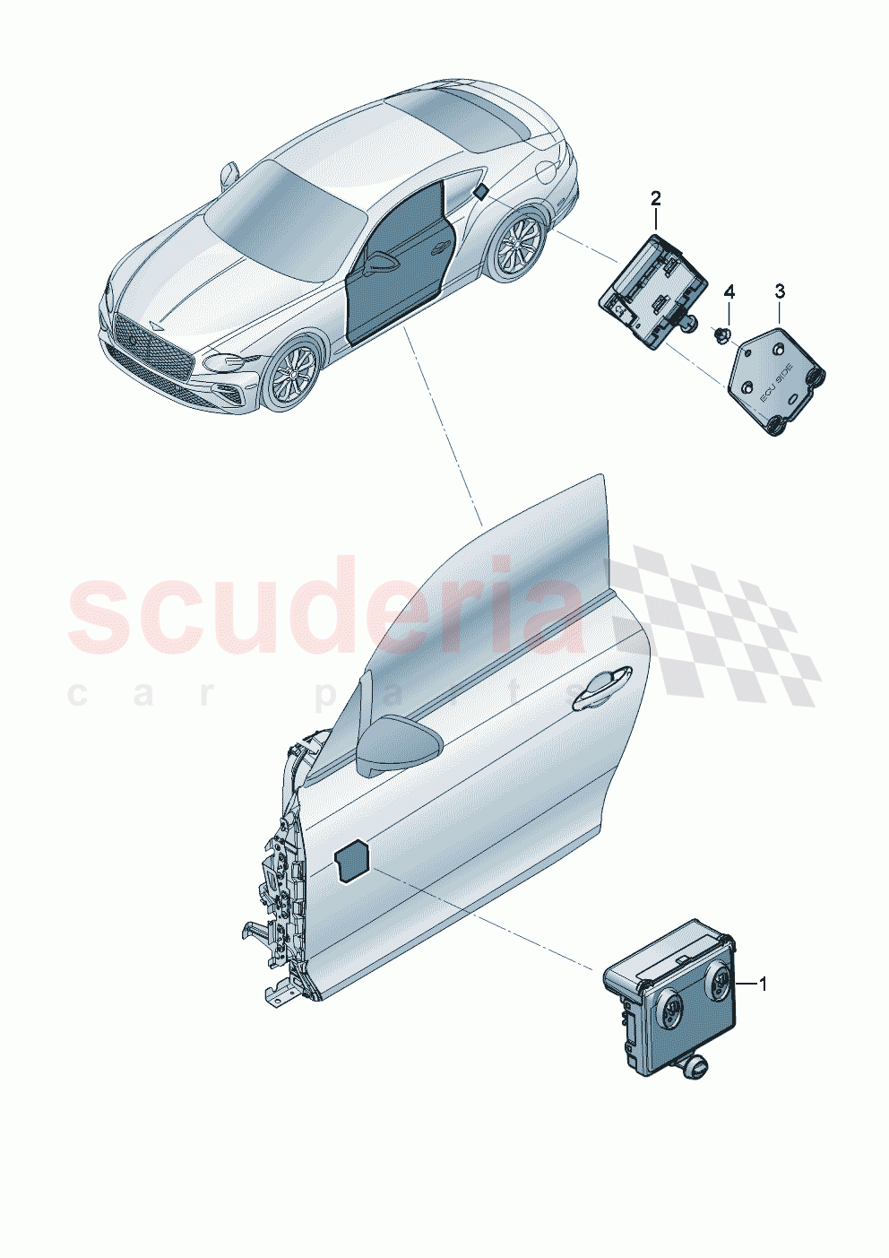 Door control unit of Bentley Bentley New Continental GT (2025-2026)