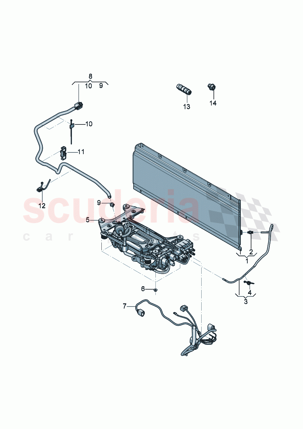 Air supply unit Pressure accumulator Air line connecting parts for self- levelling of Bentley Bentley New Continental GT (2025-2026)