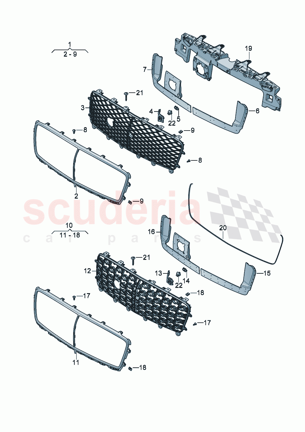 Radiator grille of Bentley Bentley New Continental GT (2025-2026)