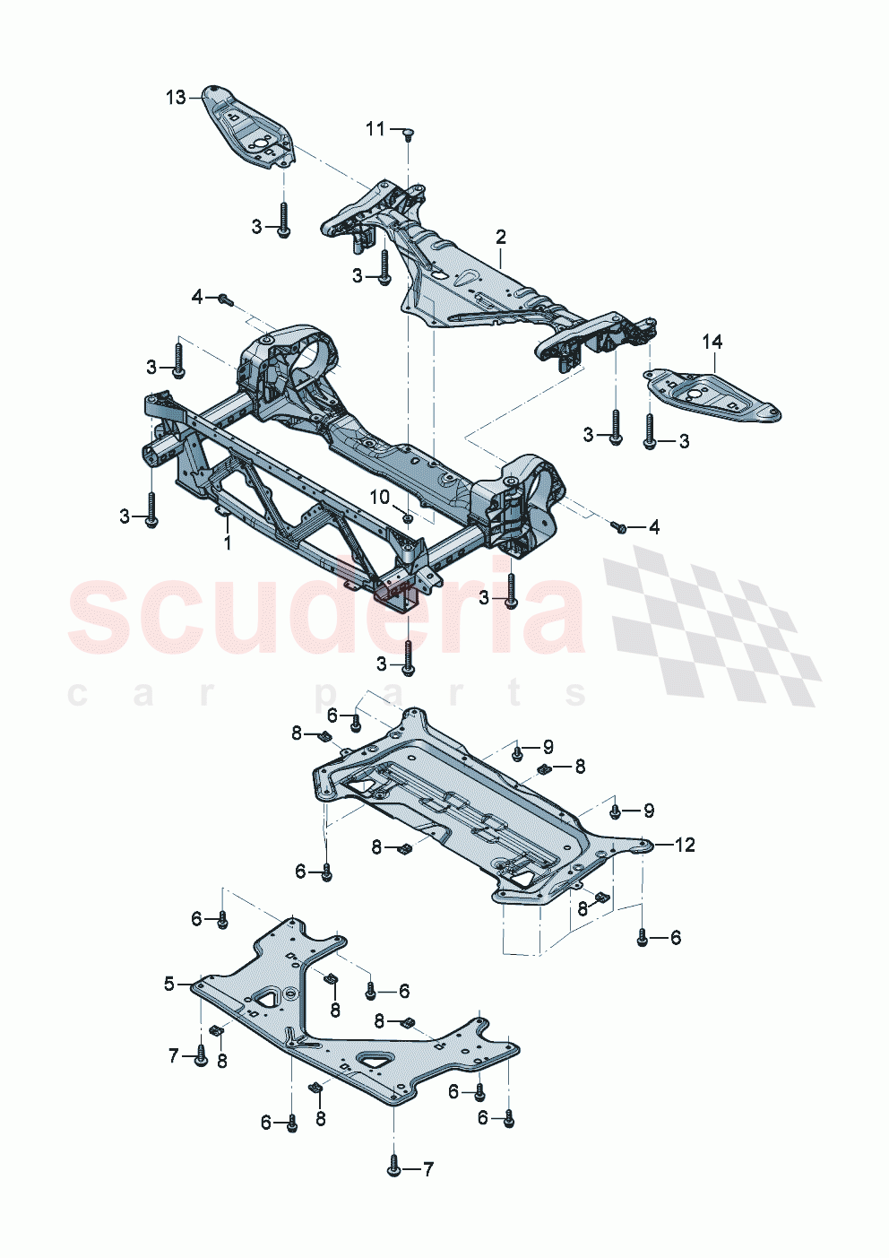 Support frame front axle of Bentley Bentley New Continental GT (2025-2026)