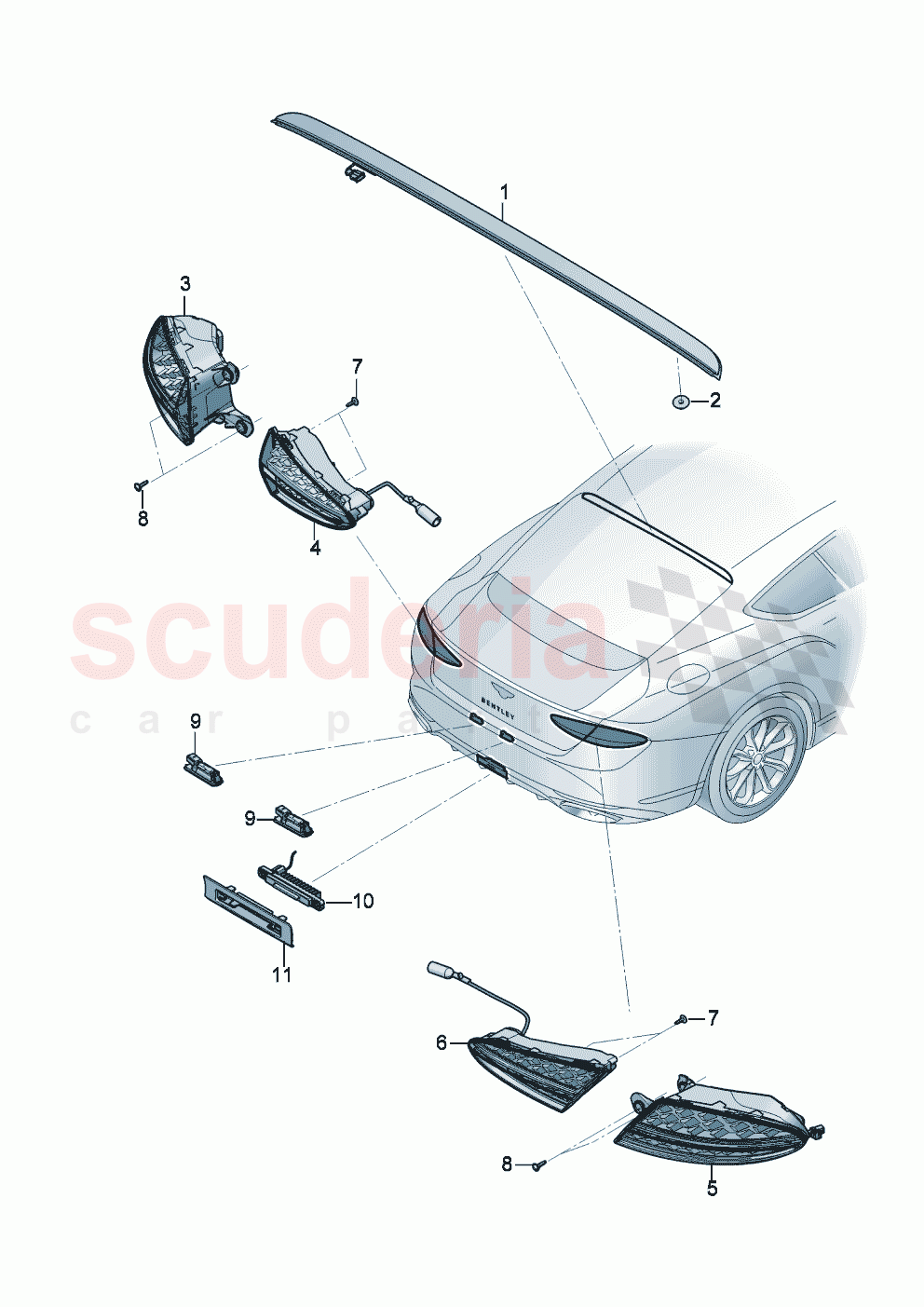 LED light of Bentley Bentley New Continental GT (2025-2026)