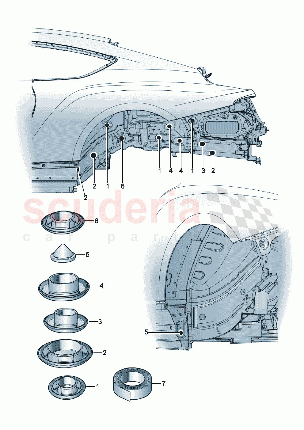 Bungs Rear body of Bentley Bentley New Continental GT (2025-2026)