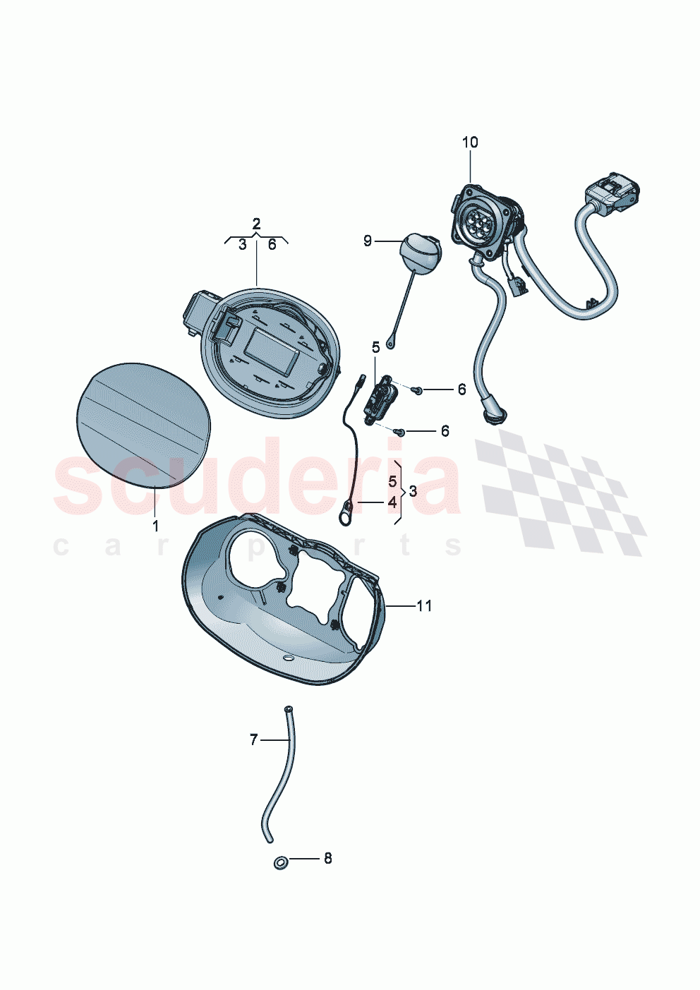 Charging flap of Bentley Bentley New Continental GT (2025-2026)