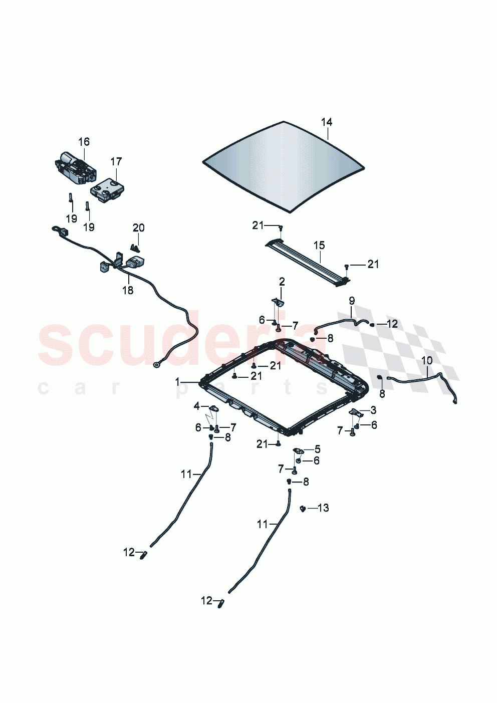 Panoramic glass roof of Bentley Bentley New Continental GT (2025-2026)