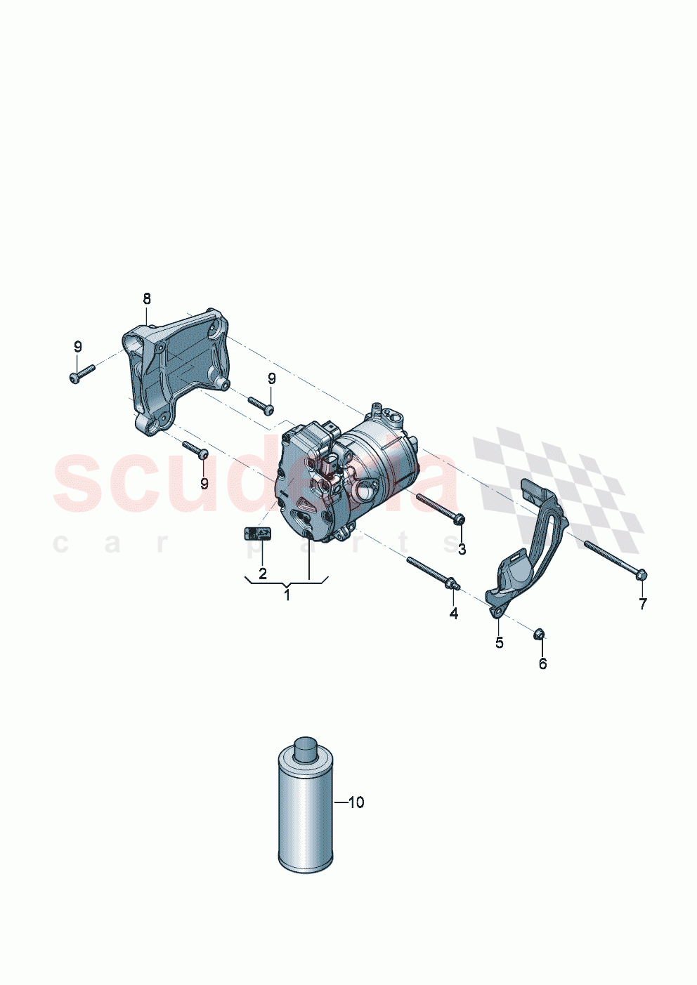 Electric A/C compressor Attachment parts for A/C compressor of Bentley Bentley New Flying Spur (2025-2026)