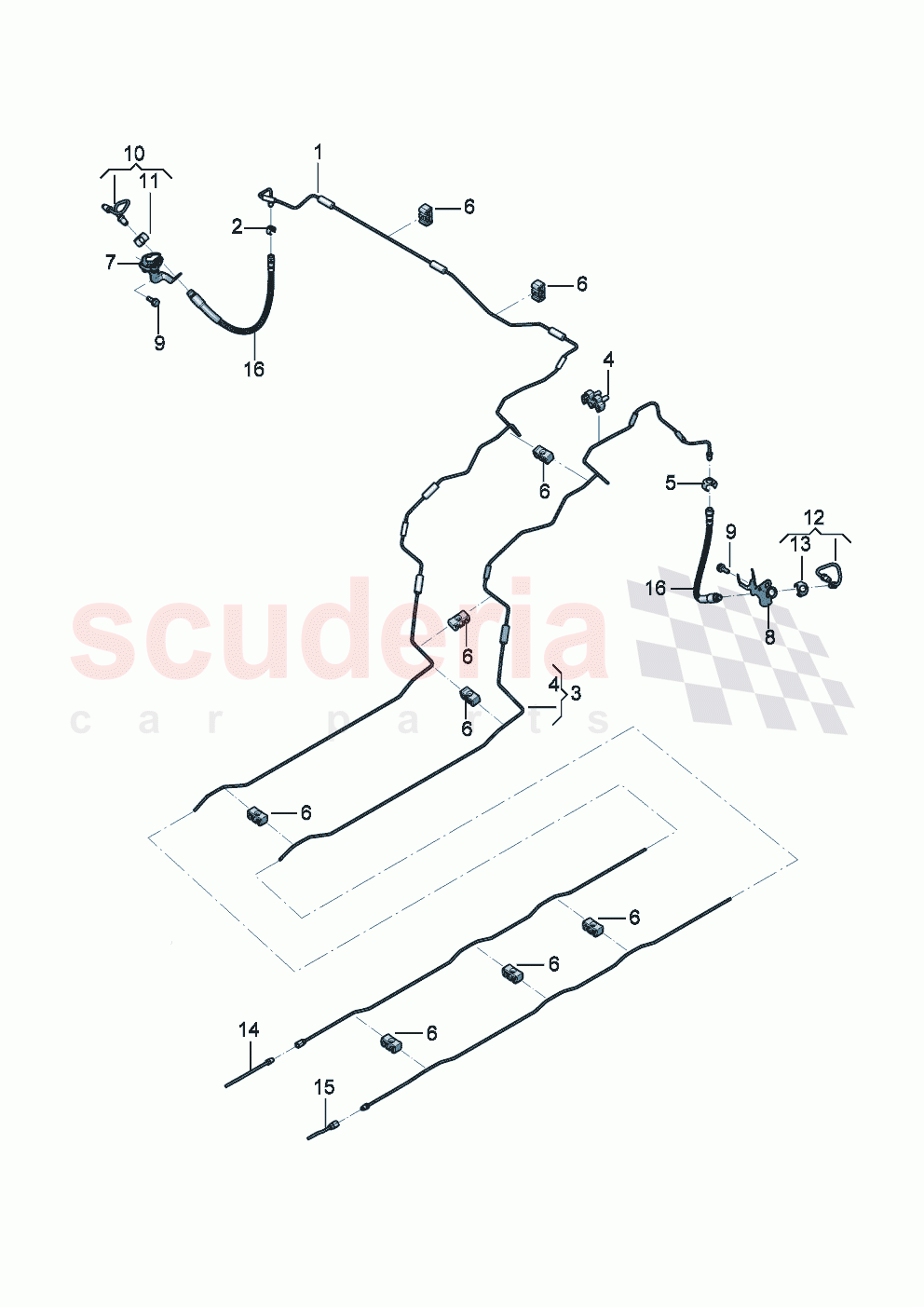 Brake pipe Brake hose Retainer for brake pipe of Bentley Bentley New Flying Spur (2025-2026)